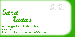 sara rudas business card